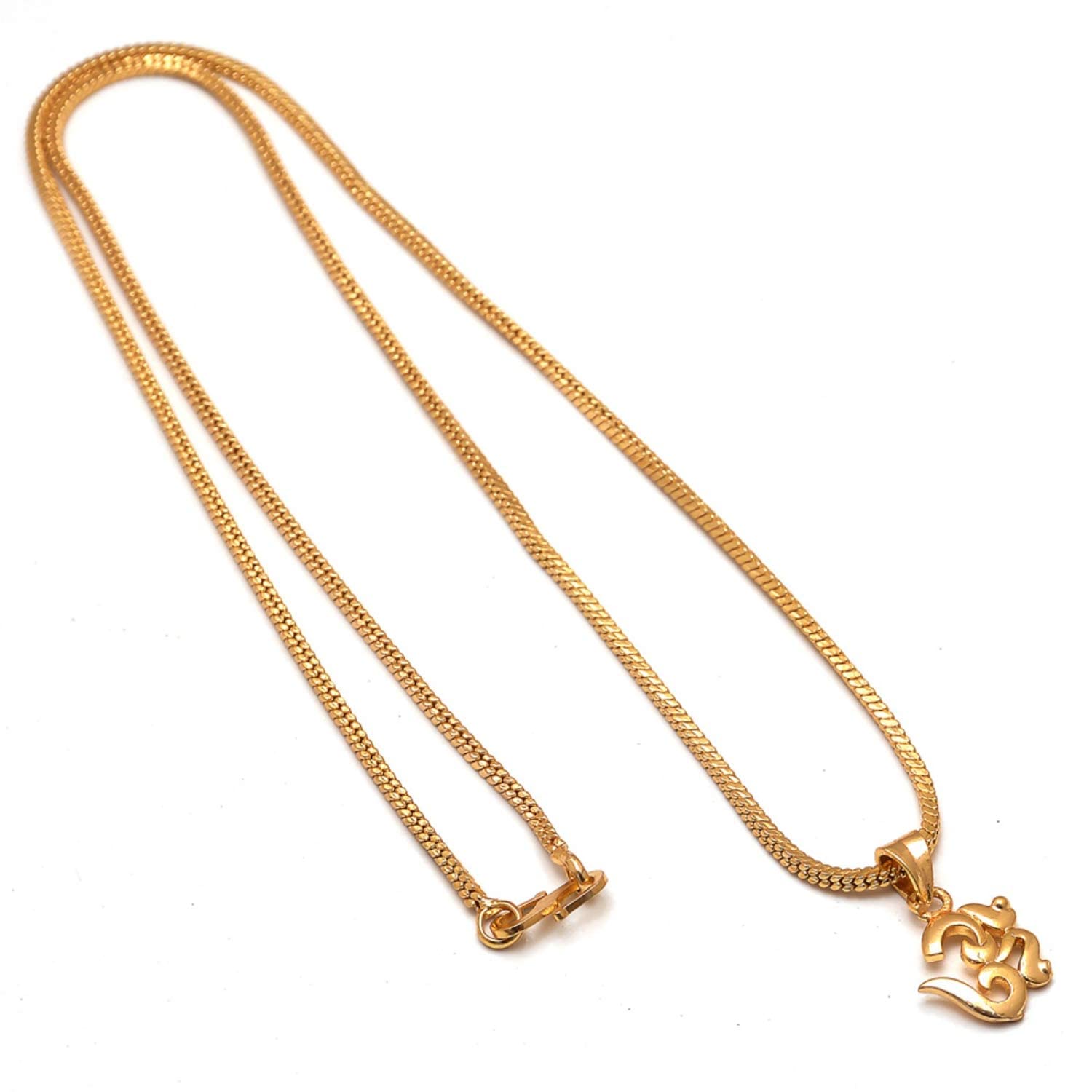 PYR FASHION 1gm 22Ct Gold Plated Pendant and Chain for Men/Women/Girls || Traditional Ethnic One Gram Gold Plated Om ohm Locket Chain 24 inch good Real Look for Men Women Girls (B08JD5GTBF) Amazon Price History, Amazon Price Tracker