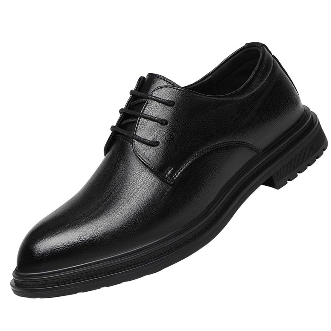 Scarpe Oxford da Uomo Classiche in Pelle, Basse, con Rialzo Interno di 4 cm, Eleganti per Ufficio e Occasioni Formali