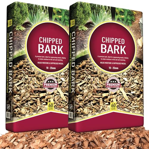 STORM TRADING GROUP Chipped Bark Garden Decorative & Landscape Wood Chip Bark Chippings For...