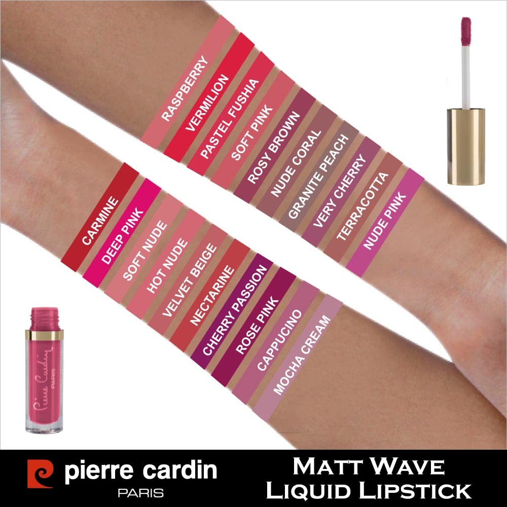 Pierre Cardin Matt Wave Liquid Lipstick - Mat Likit Ruj - Rosy Brown 1 Paket (1 x 150 g)