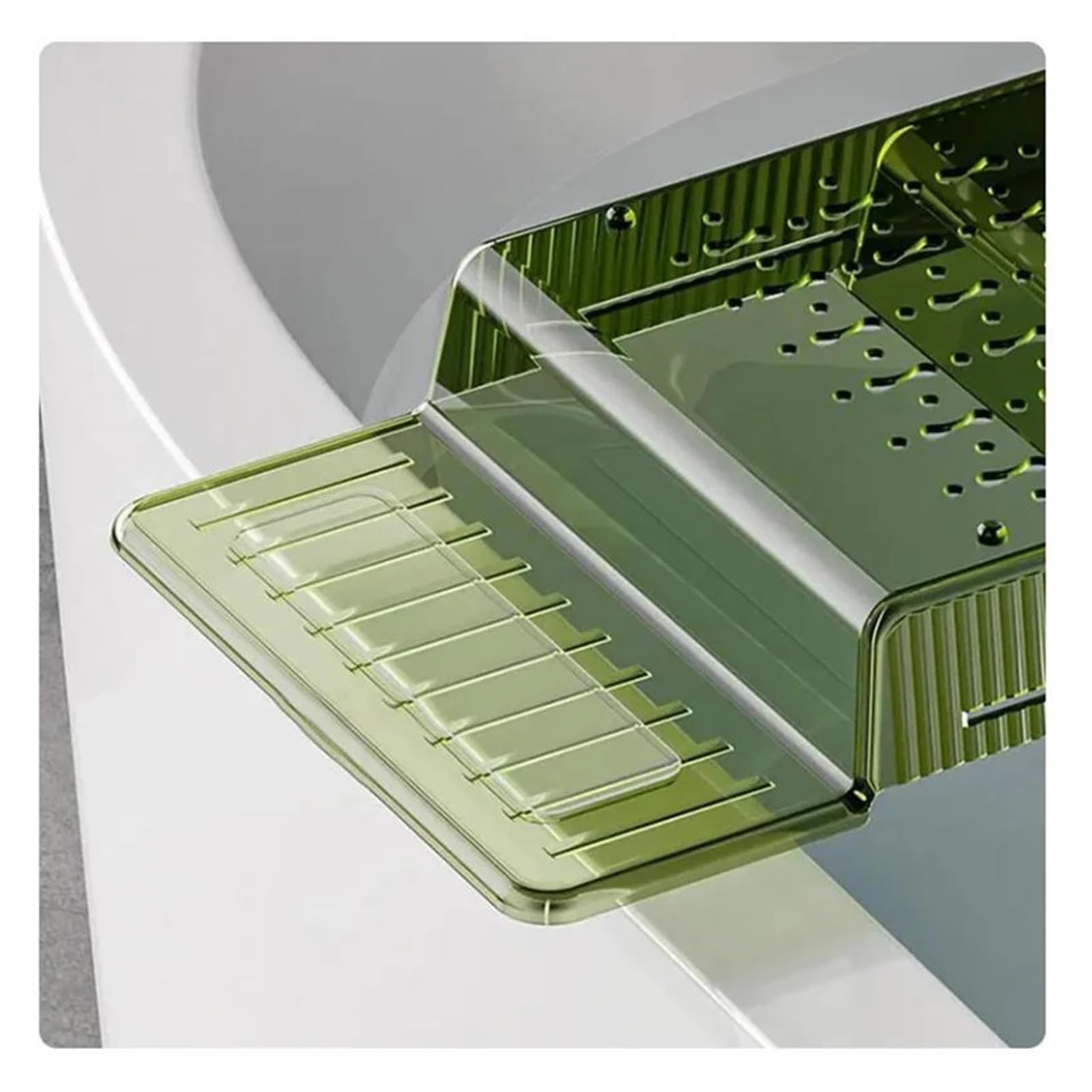 Bandeja for bañera de baño, Mesa Extensible, Organizador Multifuncional | Green