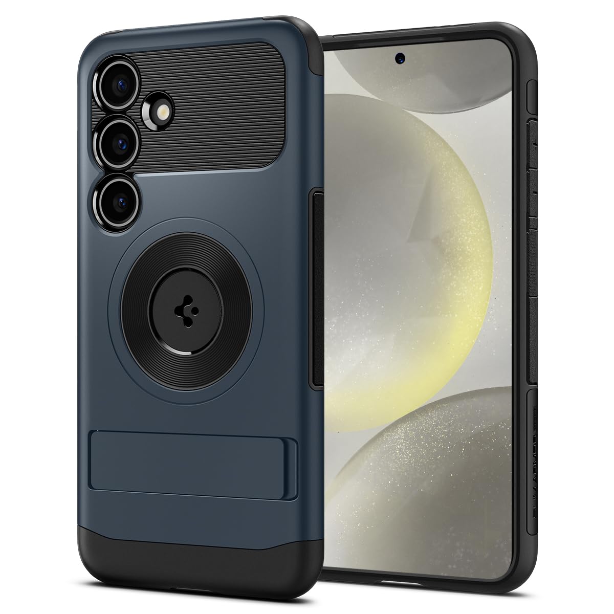 Spigen Slim Armor MagFit Hülle für Samsung Galaxy S24, Kompatibel mit MagSafe Zubehör -Metal Slate