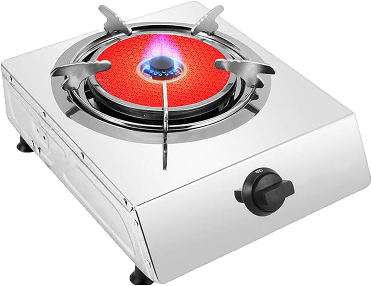 Estufa Portátil a Gas de 1 Puesto, Encendido Piezoeléctrico, Protección Contra Apagado