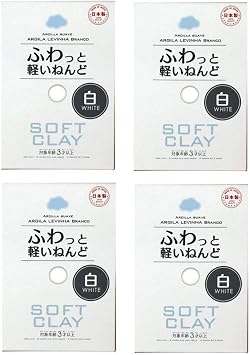 DAISO JAPAN Soft Clay Lightweight fluffy White 4 packs