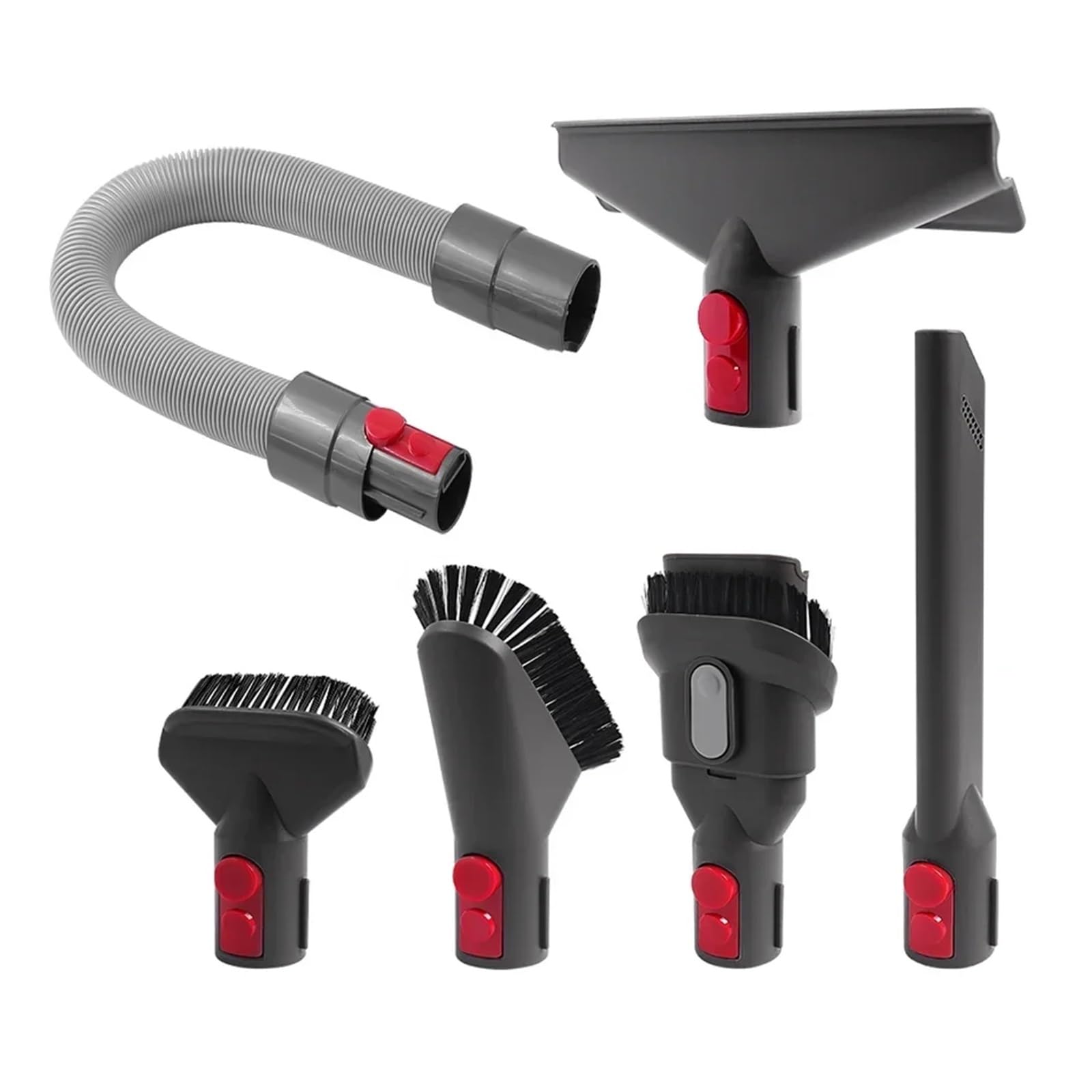Hyqcfdes 6Pc Vacuum Cleaner Brush Hose Kit, Compatible With Dyson, Attachment Extension Replacement Set For V7 V8 V10 V11 V12 V15(6Pc)