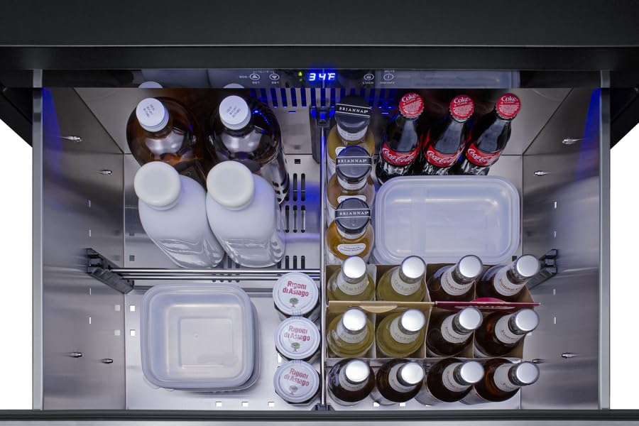 Summit 27” Two Drawer Refrigerator, Outdoor Drawer Refrigerator, 4.83 Cu.Ft. Capacity, Stainless Steel, Panel Ready Capable*- Spr275os2dcss (*Panels Not Included) (ADA, 30 Inch) on Fridge.com - View 4