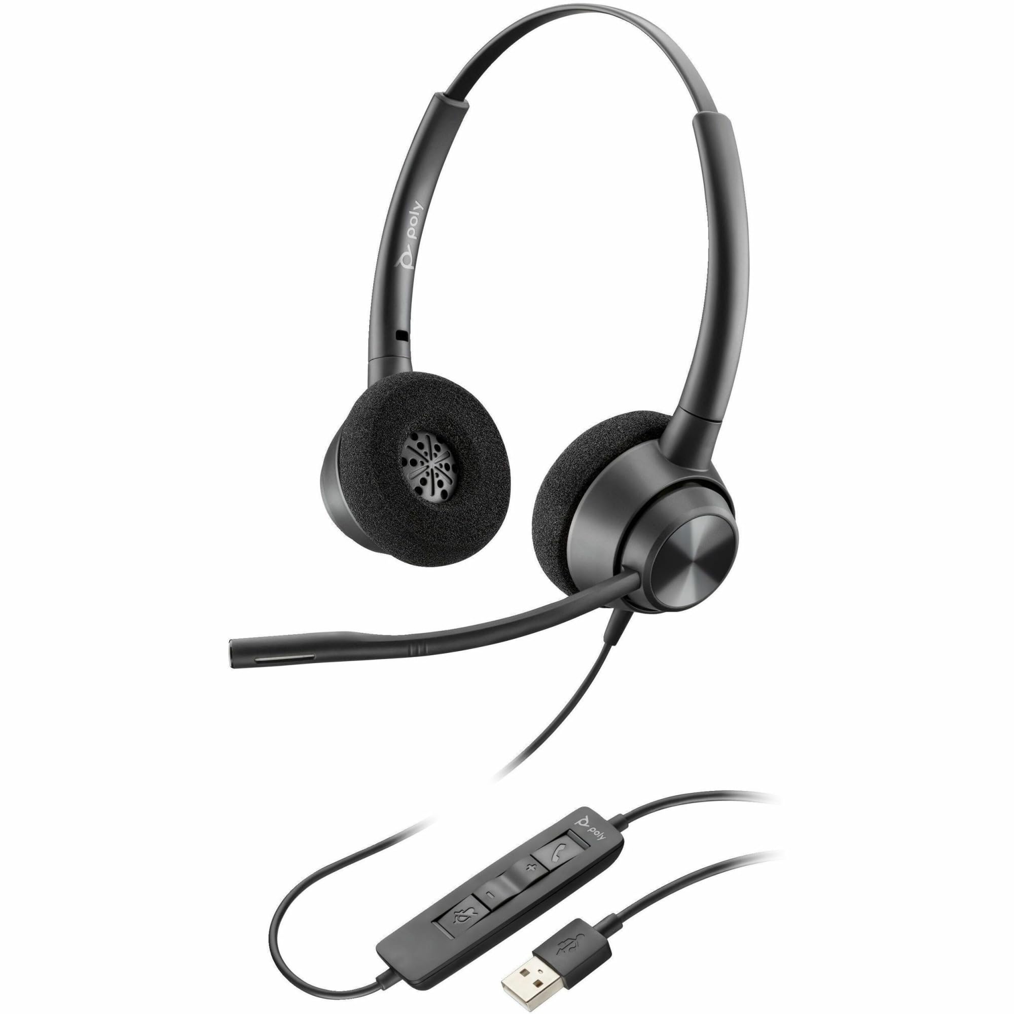 Plantronics214568-01 EncorePro 310 Monaural Mono Headset with USB-A Connection, black, One Size
