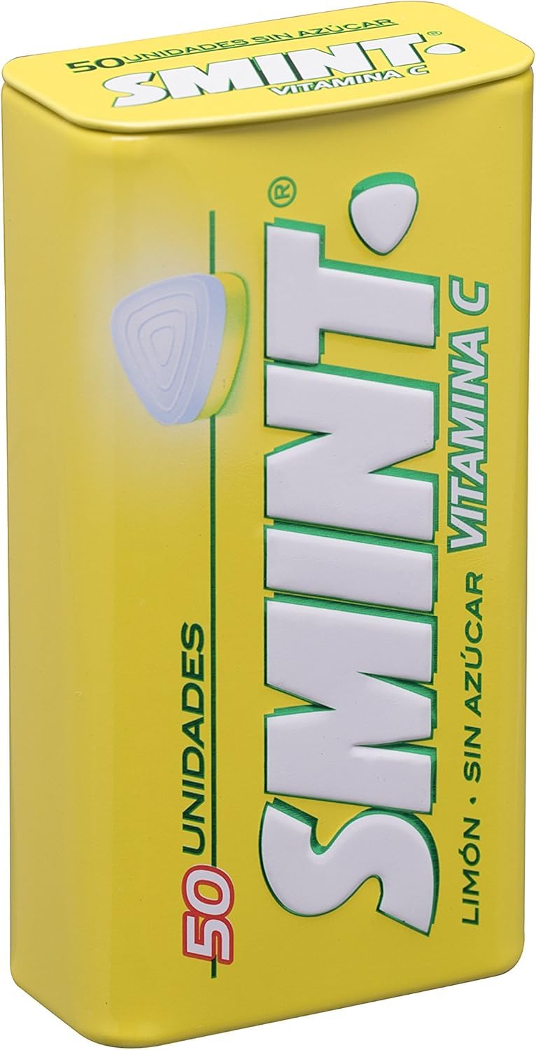 Smint Mints Citron, comprimés de caramel sans sucre - 12 unités de 35 g chacune. (Total 420 gr.)