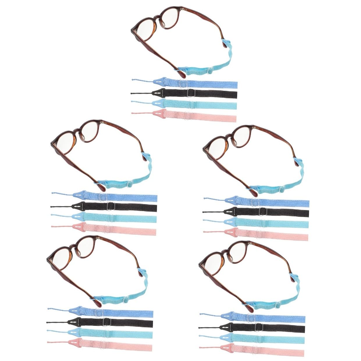 jojofuny 20pièces Sangles Réglables Pour Lunettes Et Lunettes De Soleil Anti-dérapant Accessoire Pratique Pour Activités Extérieures Et Sports Aquatiques
