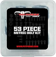 Vista 4 de Pit Posse PP2764 - Kit de pernos métricos para motocicleta, cuatrimoto, 53 piezas, compatible con Honda, Yamaha, Kawasaki y Suzuki, pernos