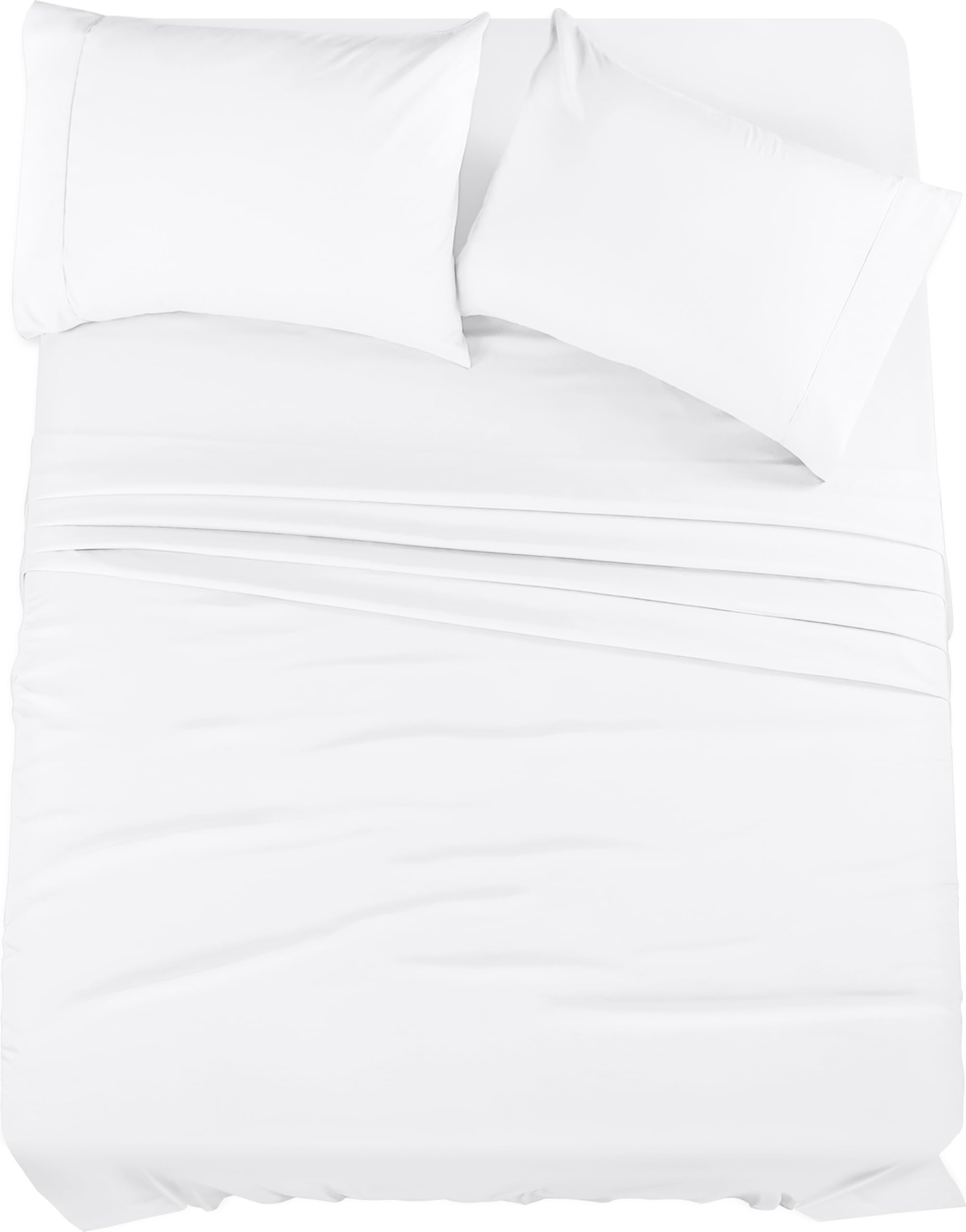 Utopia Bedding Queen Sheet Set 4 Piece Bed Sheets for Queen Size Bed, Hotel Luxury, Extra Soft, Cooling Bed Sheets - Wrinkle, and Fade Resistant (White)OEKO-TEX STANDARD 100