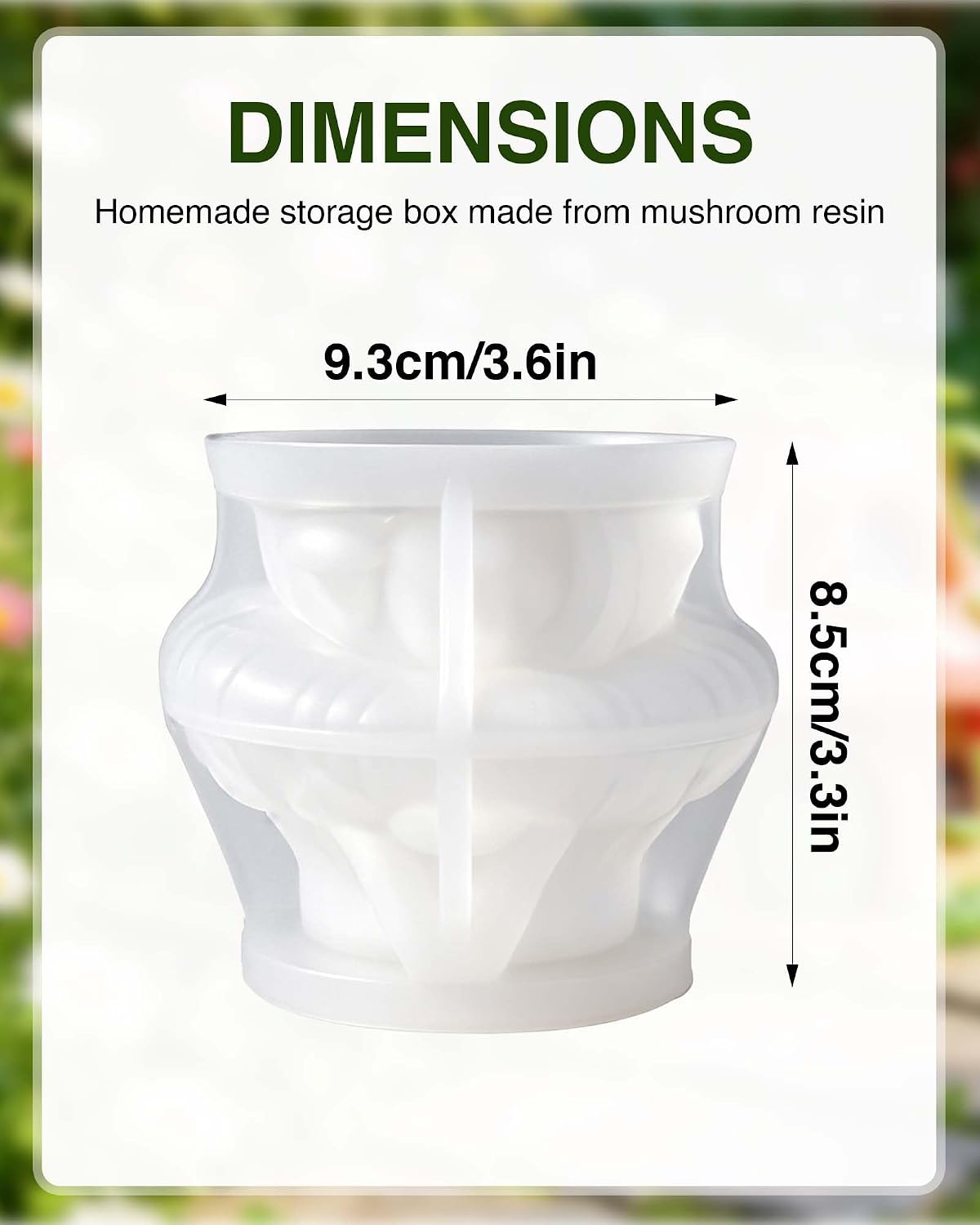 Mushroom House Resin Molds, Epoxy Resin Mold for Planter Pot & Trinket Box