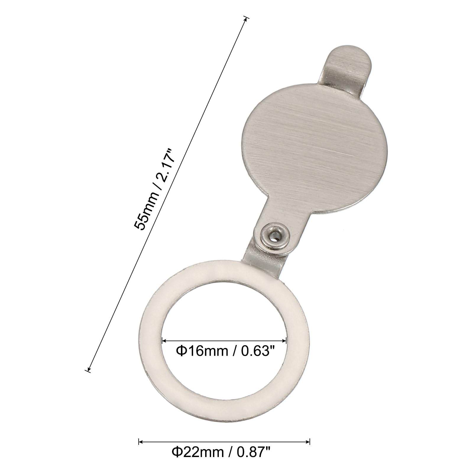 PATIKIL 5/8" Peephole Cover,Privacy Door Viewer Peephole Protector for Home Security Apartment Hotel,Brushed Nickel - Image 2