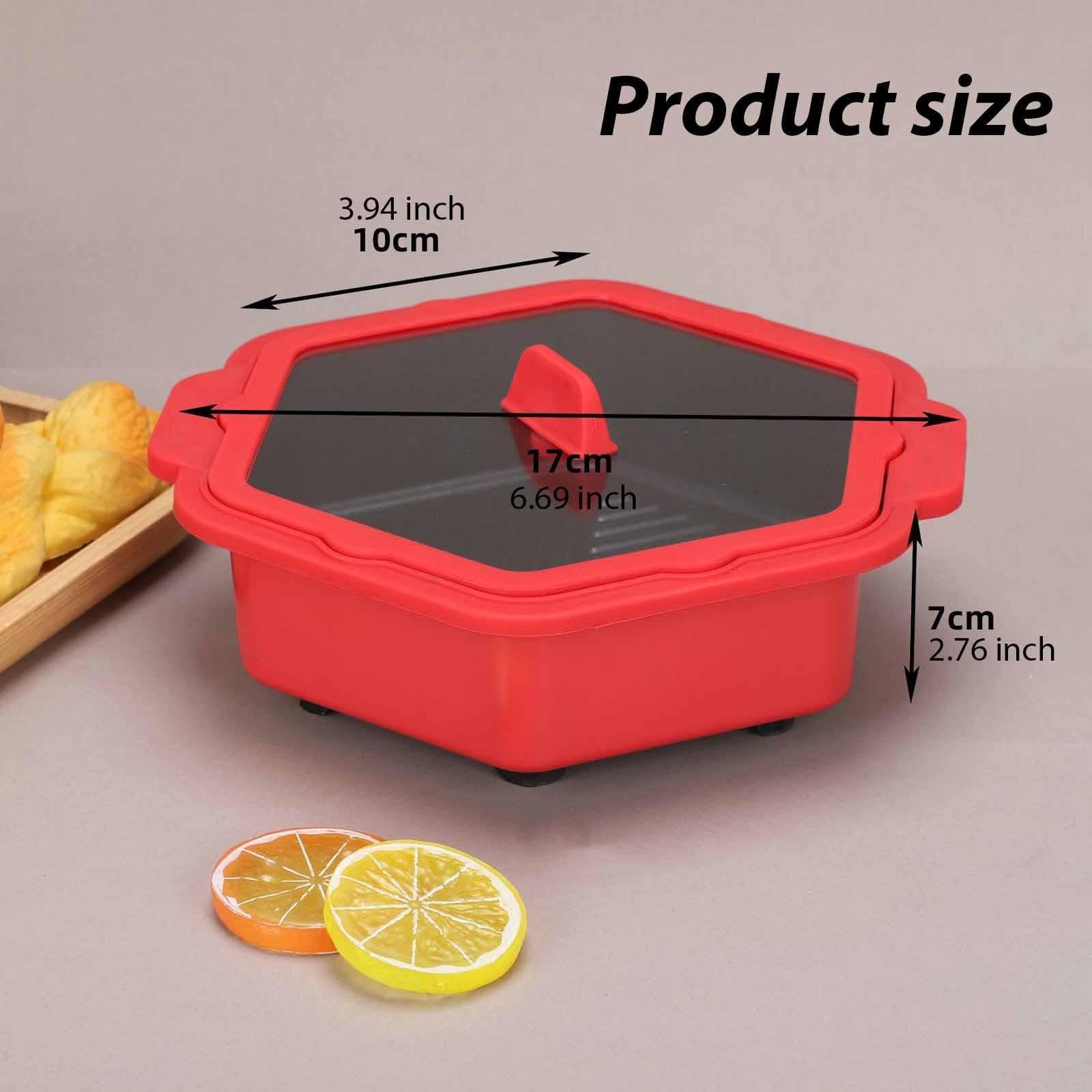 F Fityle Forno a microonde, tostapane, tostapane, tostapane, pentole da cucina, grill antiaderente per waffle, dessert, pizze, hotel, Rosso