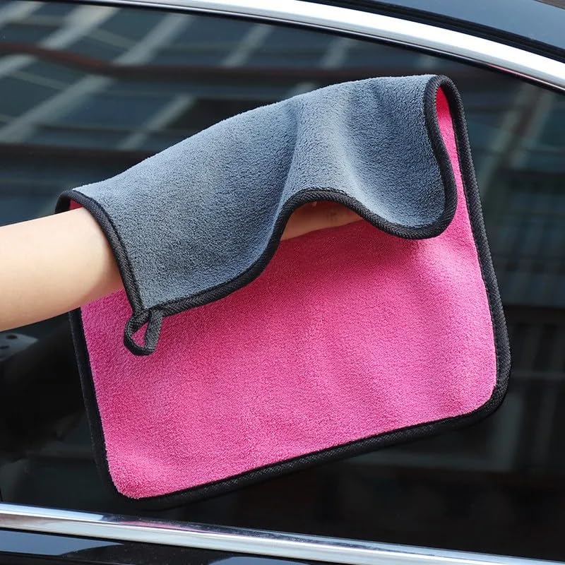 Image of Microfiber Cloth - 3 pcs - 40x40 cms - 500 GSM Multicolor Multipurpose Cleaning Cloths - Super Soft, Lint-Free & Reusable - Ideal for Car, Kitchen, Glass & Home Cleaning