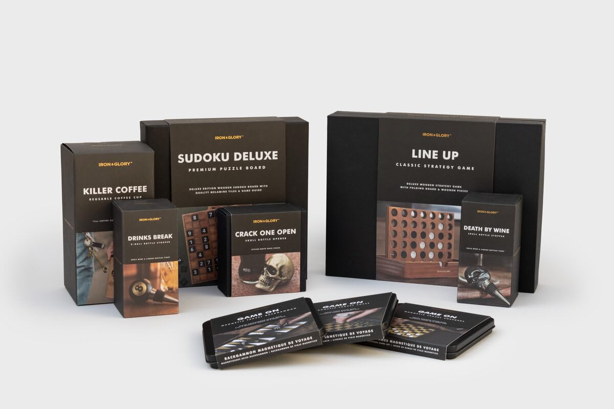 Iron & Glory Magnetisches Reise-Checker-Set, robuste Blechbox mit sicheren Magnetstücken, kompaktes und tragbares Brettspiel, Familienstrategiespiel mit Tragetasche für einfachen Spaß unterwegs