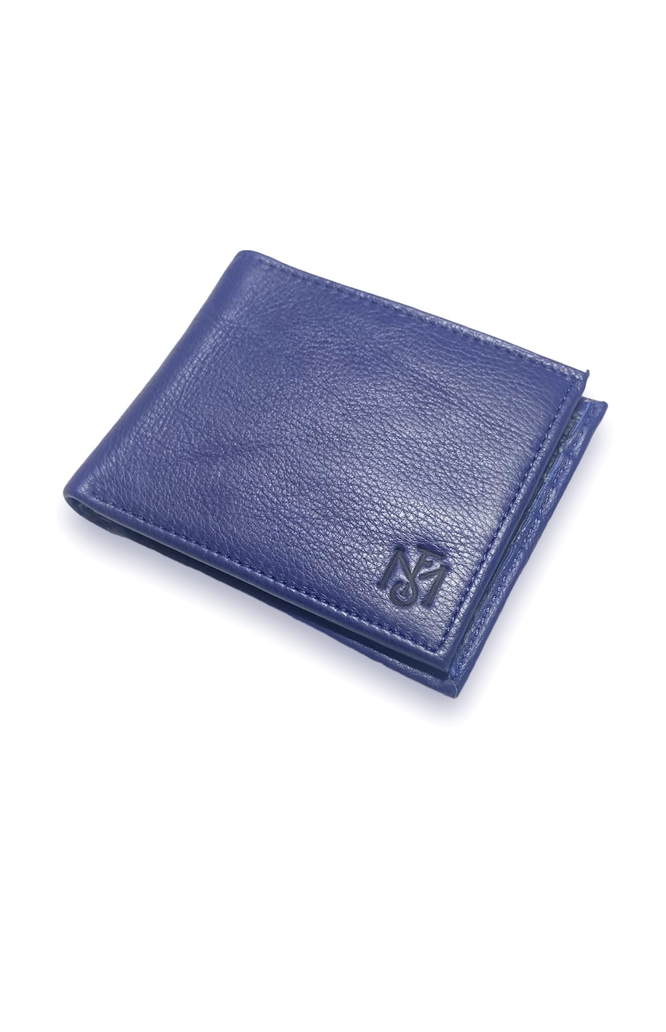 Premium Leather Wallet for Men | BI-fold | 6 Card Slots Credit/Debit | Cash DIVIDERS 2 in Premium Finish with Black Leather (Blue)-image-16