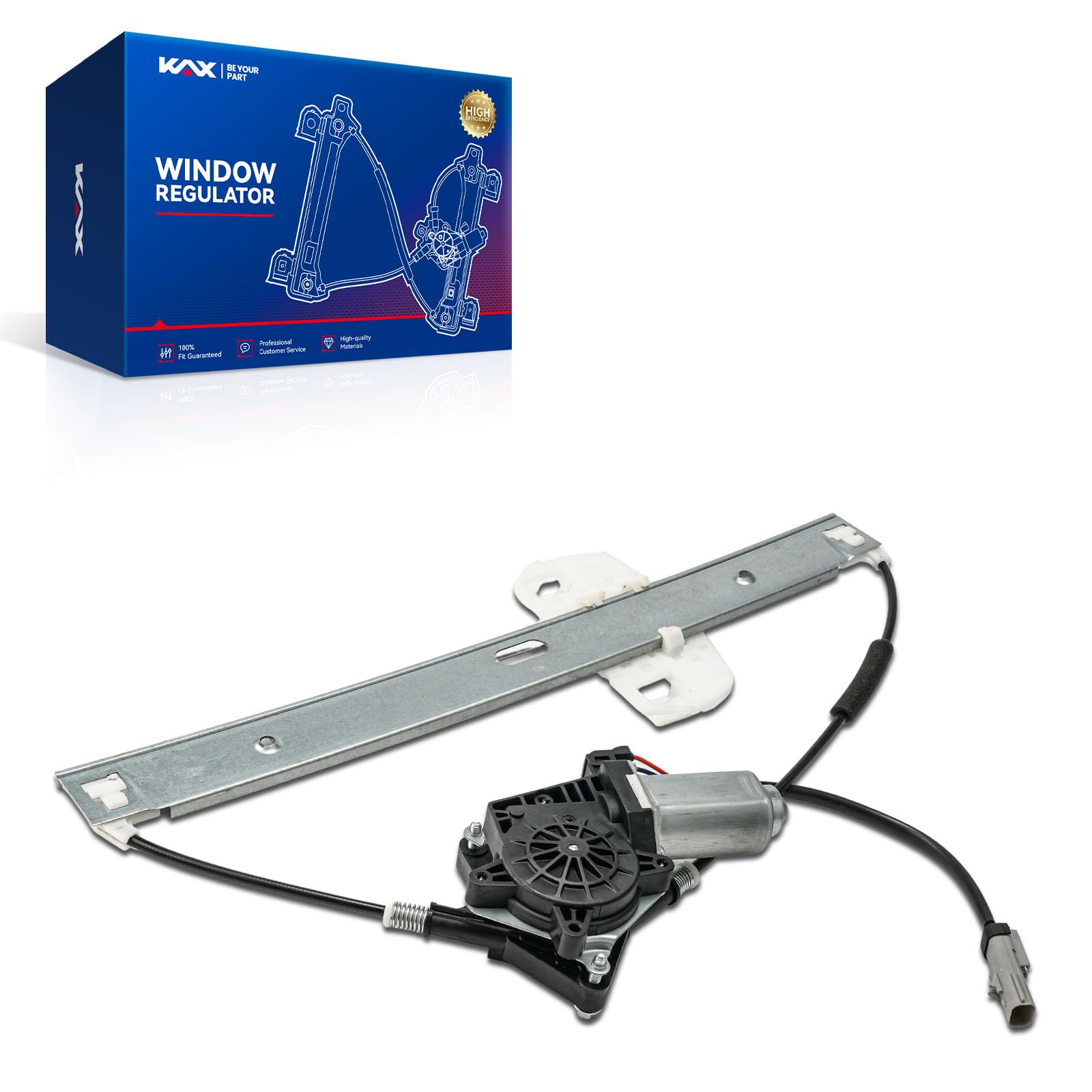 KAX Front Right Power Window Regulator w/Motor for Jeep Wrangler 2007-2017