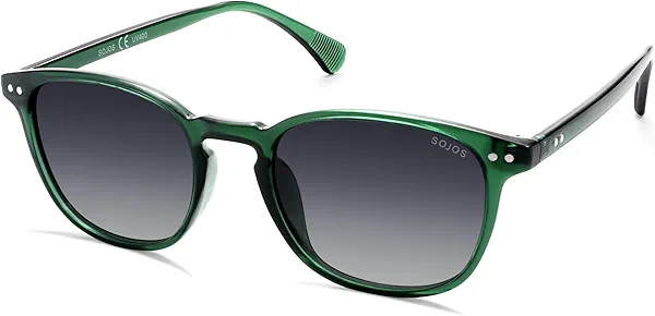 SOJOS Small Rounded Square Polarized Sunglasses for Women Men Vintage Style UV400 Lens SJ2637