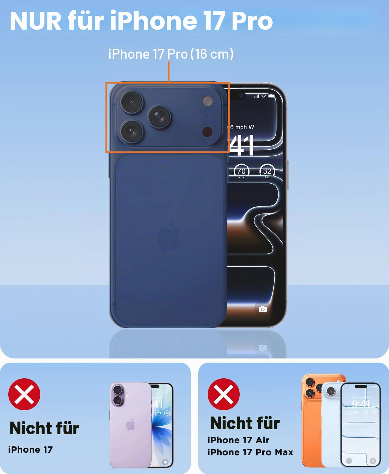 Beeasy für iPhone 17 Pro Hülle Wasserdicht für MagSafe, IP68 Wasserfest Staubdicht Handyhülle 360 Grad Outdoor Schutzhülle, Stoßfest Panzerhülle mit Displayschutz 6,3", Matt Grün
