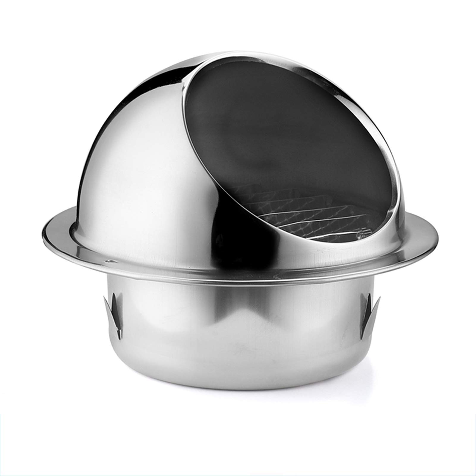 Cappuccio del Camino, Tubo di Scarico Ispessito lucidante in Acciaio Inossidabile 304 con feritoie a griglia per griglia di Ventilazione Cappuccio Antipioggia per Camino, traspiran