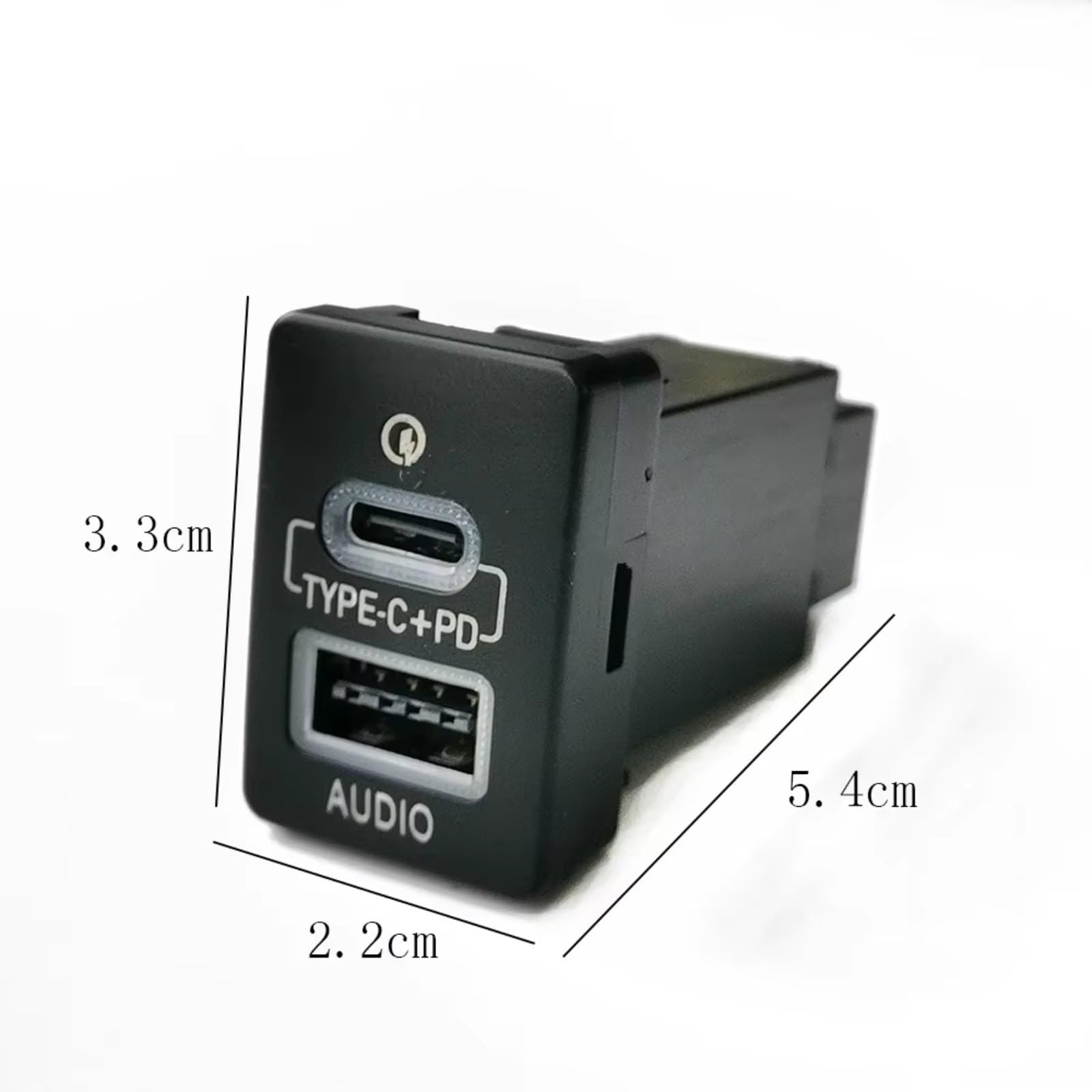 Aux USB carga Módulo Consola USB Compatible Con Toyota Para Camry 50 Para Prius 2007-2018 Coche QC3.0 Adaptador Entrada Rápido Para Cargador Toma De Audio