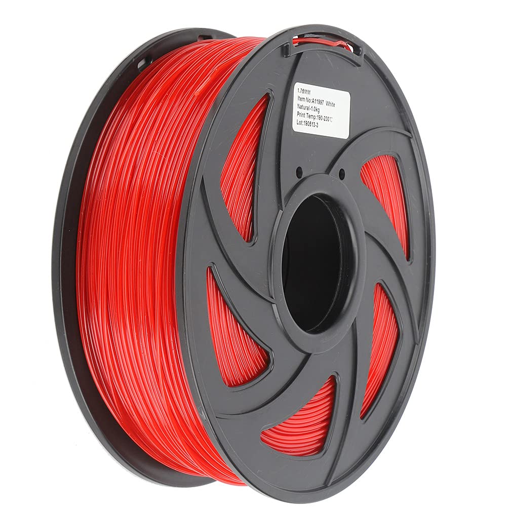 Filament do drukarki 3D PLA czerwony 1,75 mm 1 KG wysokiej jakości błyszczący, łatwy do druku materiał do dekoracji wnętrz zabawki prezenty