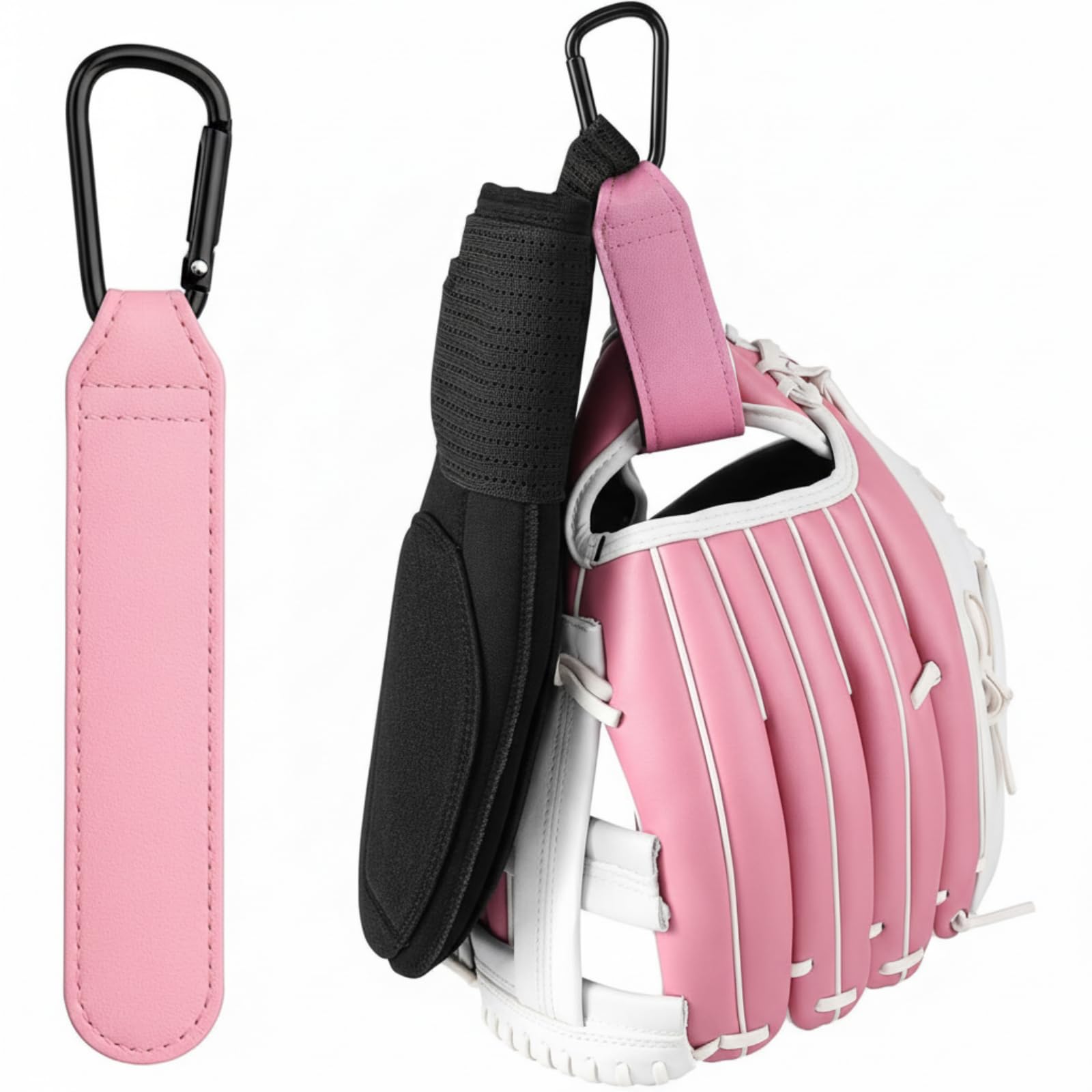 Therwen Adjustable Baseball Glove Clip for Hanging Bags Training Sports Gear Glove Holder Protection Accessory Strap Bag Attachment with Hanging Loops Travel Accessories for Drying