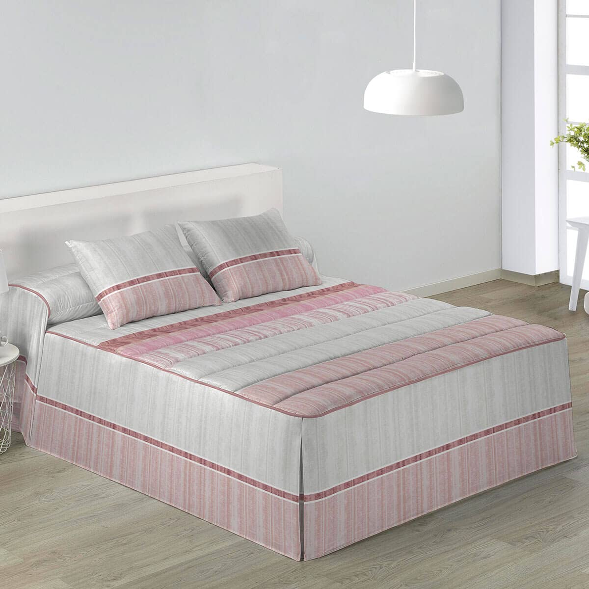 Lanovenanube Colcha edredón Bombay - Cama 135 cm - Color Rosa