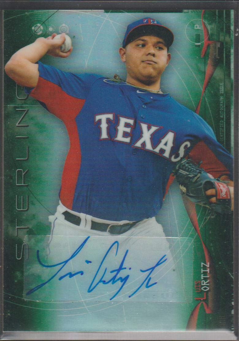 2014 Bowman Sterling Luis Ortiz Rangers 105/125 Autographed Baseball Card #BSPA-LO