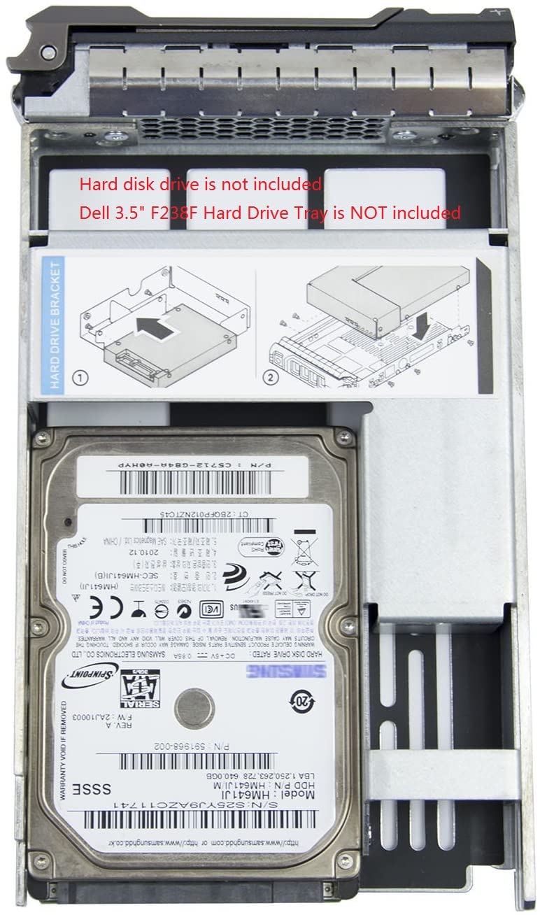 RGBS 2,5" 9W8C4 Y004G SSD Adapter Staffa per DELL 3,5" F238F G302D X968D F9541 SAS SATA Hard Drive Caddy Contenitore con viti