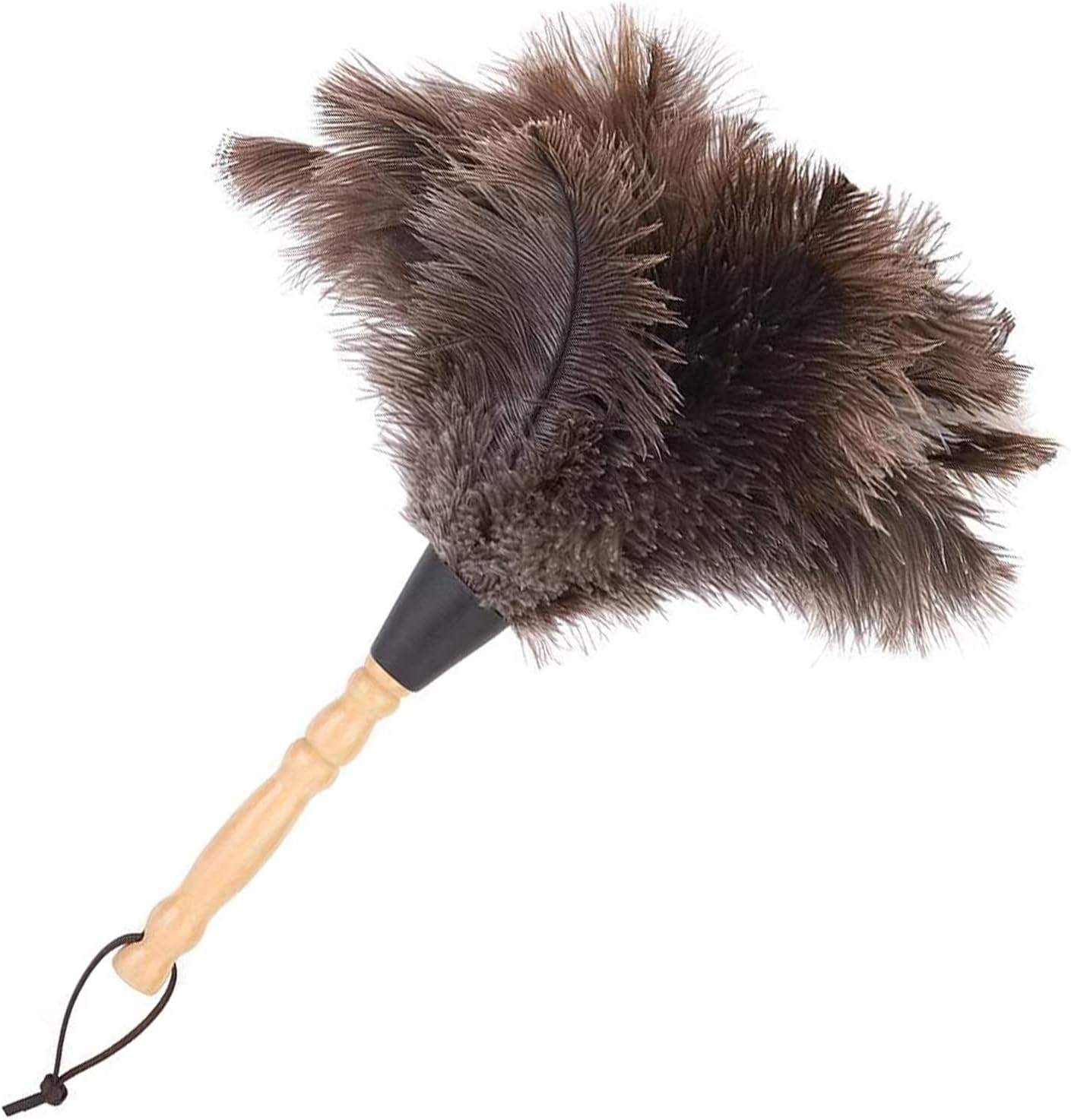 Ostrich Feather Dusters, Real Feather Duster, Anti Static Dusters with Wooden Handles, Cleaning Tool for Office, Home Living Room, Bookshelf, Keyboard (35CM)