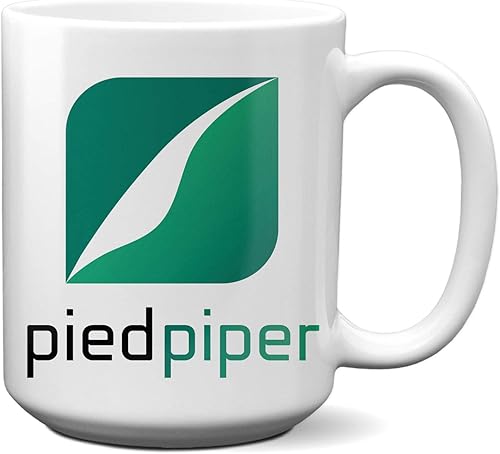 Silicon Valley Pied Piper - Taza de cerámica con logotipo de 15 onzas