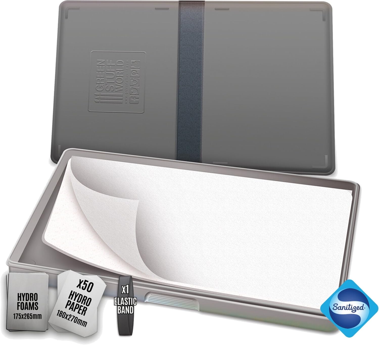 Green Stuff World Wet Palette XL Large - Wet Palette XL Antibatterica per dipingere figure in miniatura con colori acrilici