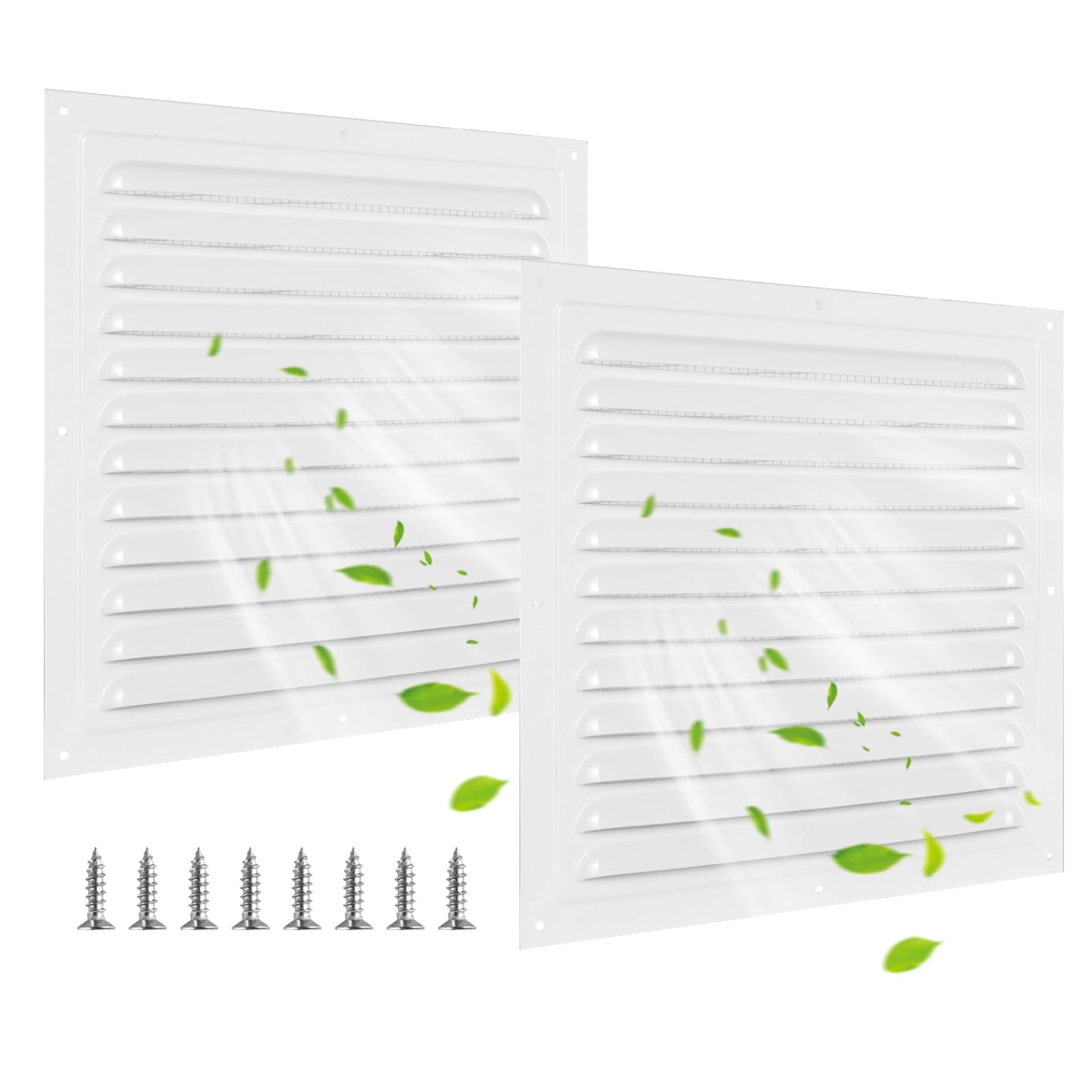 Befun 2PCS Aluminium Air Vent Grille Cover 10''x10'' with Insect Flyscreen