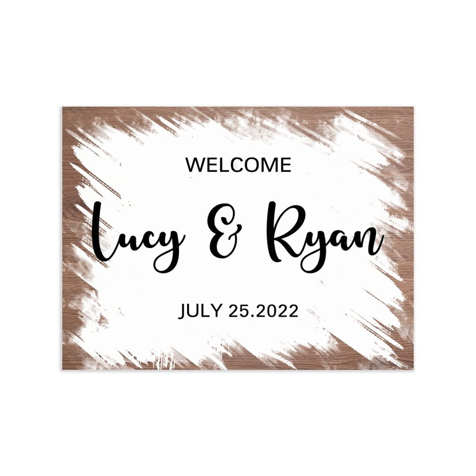 Personalisiertes Hochzeits-Willkommensschild Willkommensschild Hochzeitsschild Bauernhaus Familienname Dekor Holzschild Hochzeit Empfang Poster für Zeremonie Verlobung Party Supplies Geschenk