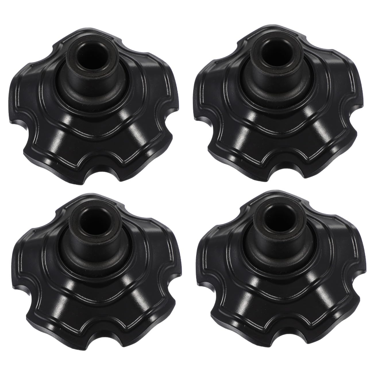 Embouts de Protection pour Pieds de Chaise de Camping en Plastique Noir, Lot de 4, Antidérapants et Empêchant L'enfoncement pour Tables et Chaises en Extérieur