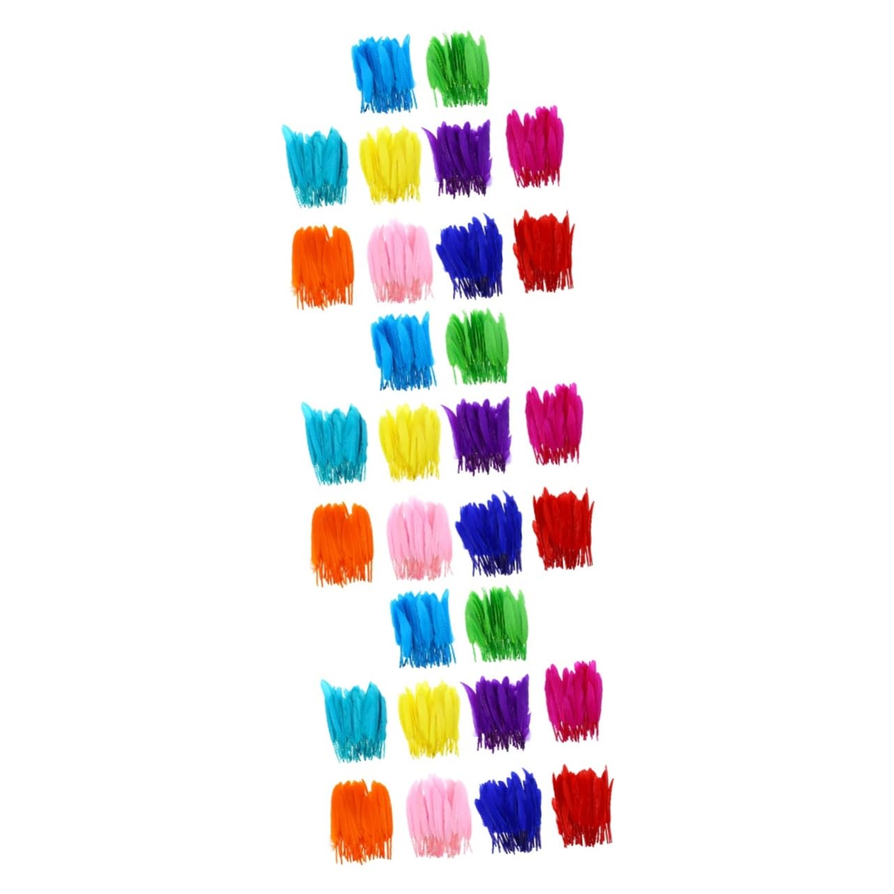 Lurrose 1500pezzi Materiali per Fai Te Colorati per Ragazzo Ragazza Accessori Piuma Naturali con Vivaci per Creazioni Artigianali e Decorazioni Domestiche