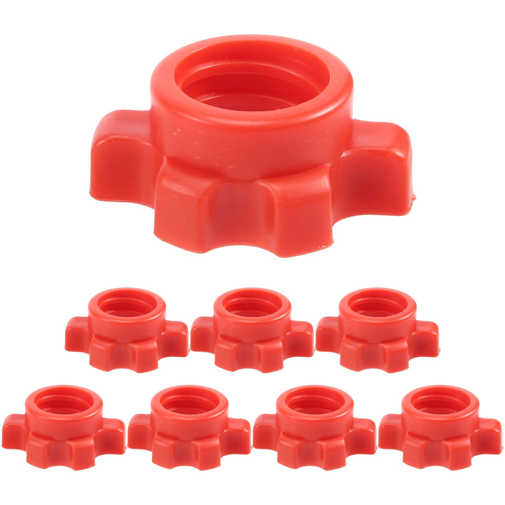 Kqcibz 8PCS Dumbbell Nut,Dumbbell Rod Nut, Collars for Barbells Bars Training Sports Accessories, red