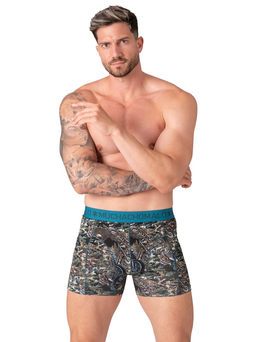 Muchachomalo Hombre Bóxer 10-Pack, Estampado, Algodón, Cinturilla Elástica
