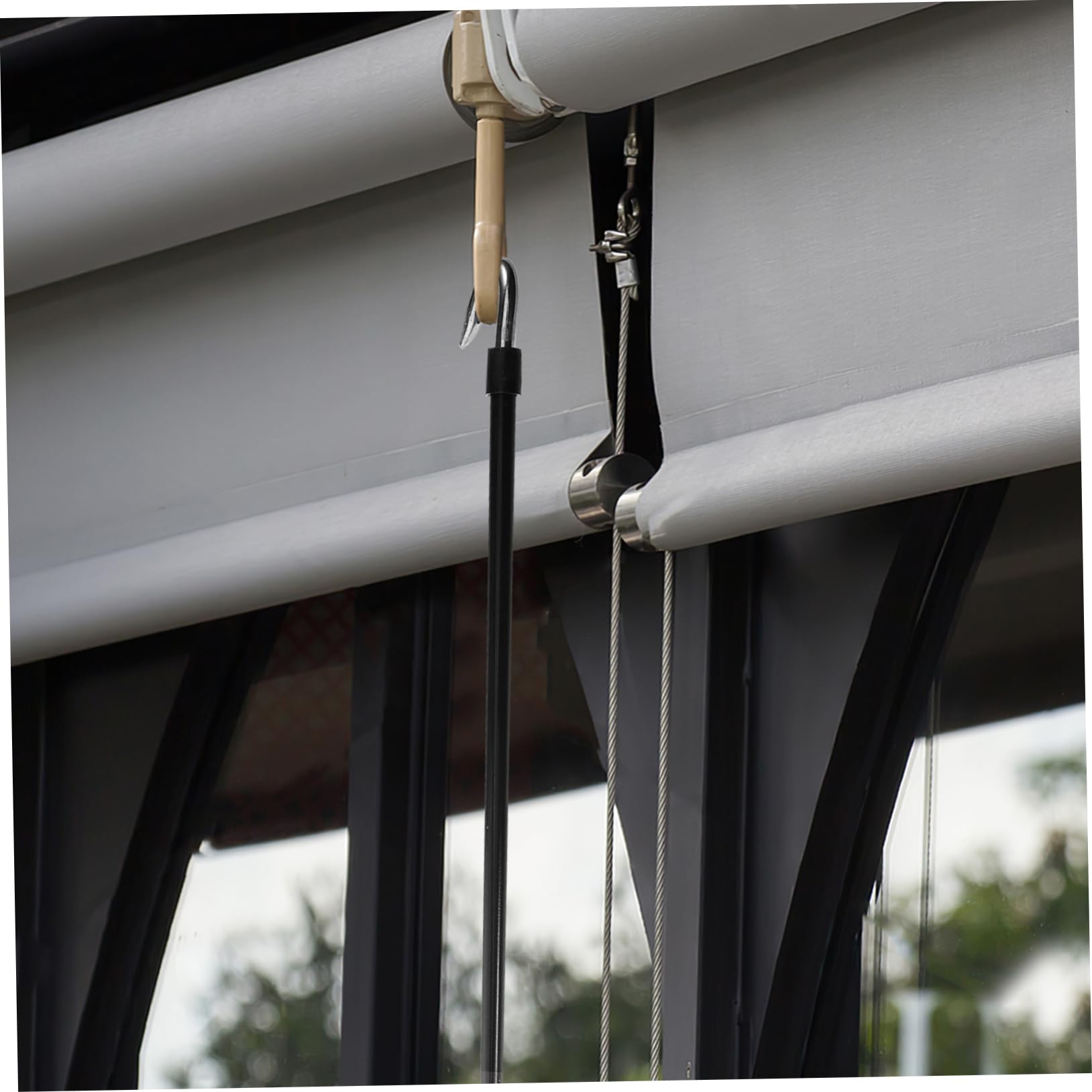 Manivelle Noire pour Store Banne Manuel Accessoire ExtéRieur Durable Et Facile À Utiliser pour Auvent Et Rideau 24.4 Pouces