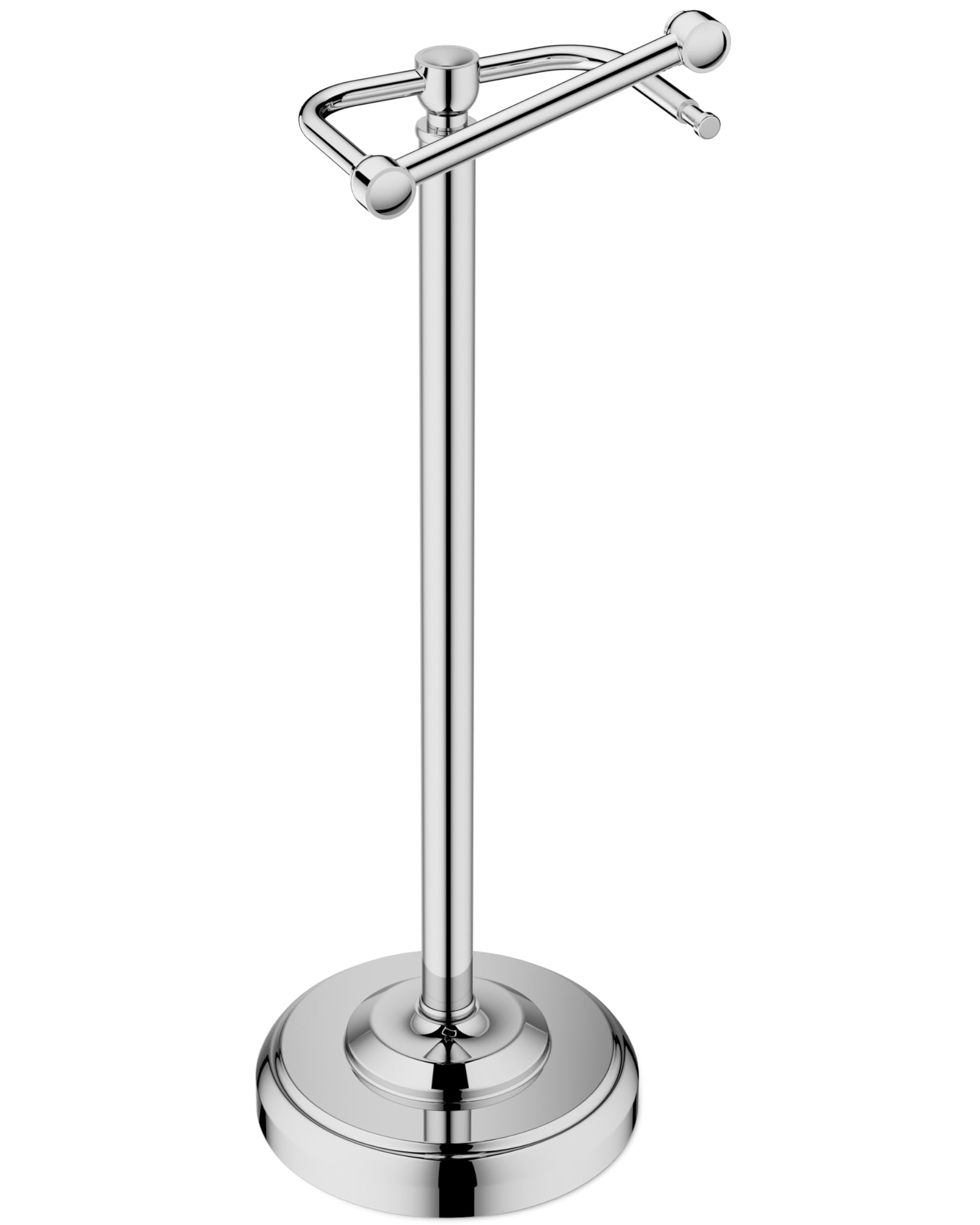 Matte Black Toilet Paper Holder Stand Freestanding, Weighted Base, 22 in — Amazon image 10