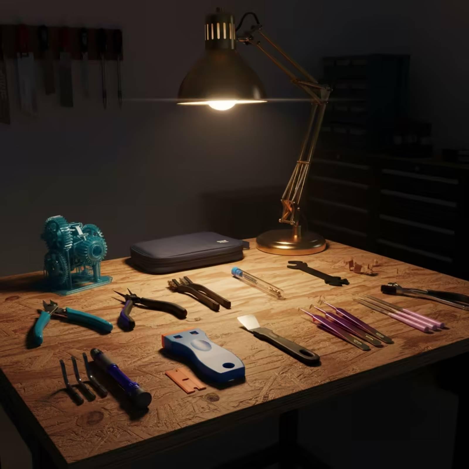 Amagogo Kit de Herramientas de Impresión Profesional Juego de Mantenimiento y Limpieza Puntiagudas Alicates Angulados y Cortadores Caja Compacta Adecuado para