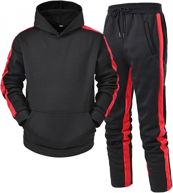 Conjunto de sudadera con capucha para hombre y hombre, para otoño,  invierno, ocio, a rayas, pantalones deportivos, conjunto de ropa deportiva  casual para correr : Ropa, Zapatos y Joyería - Amazon.com