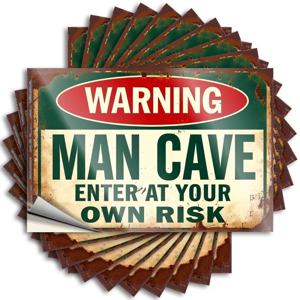 Tattoos Plastic, Tiki Door Warning Man Cave Enter At Your Own Risk | Bath Sets(6X9CM)