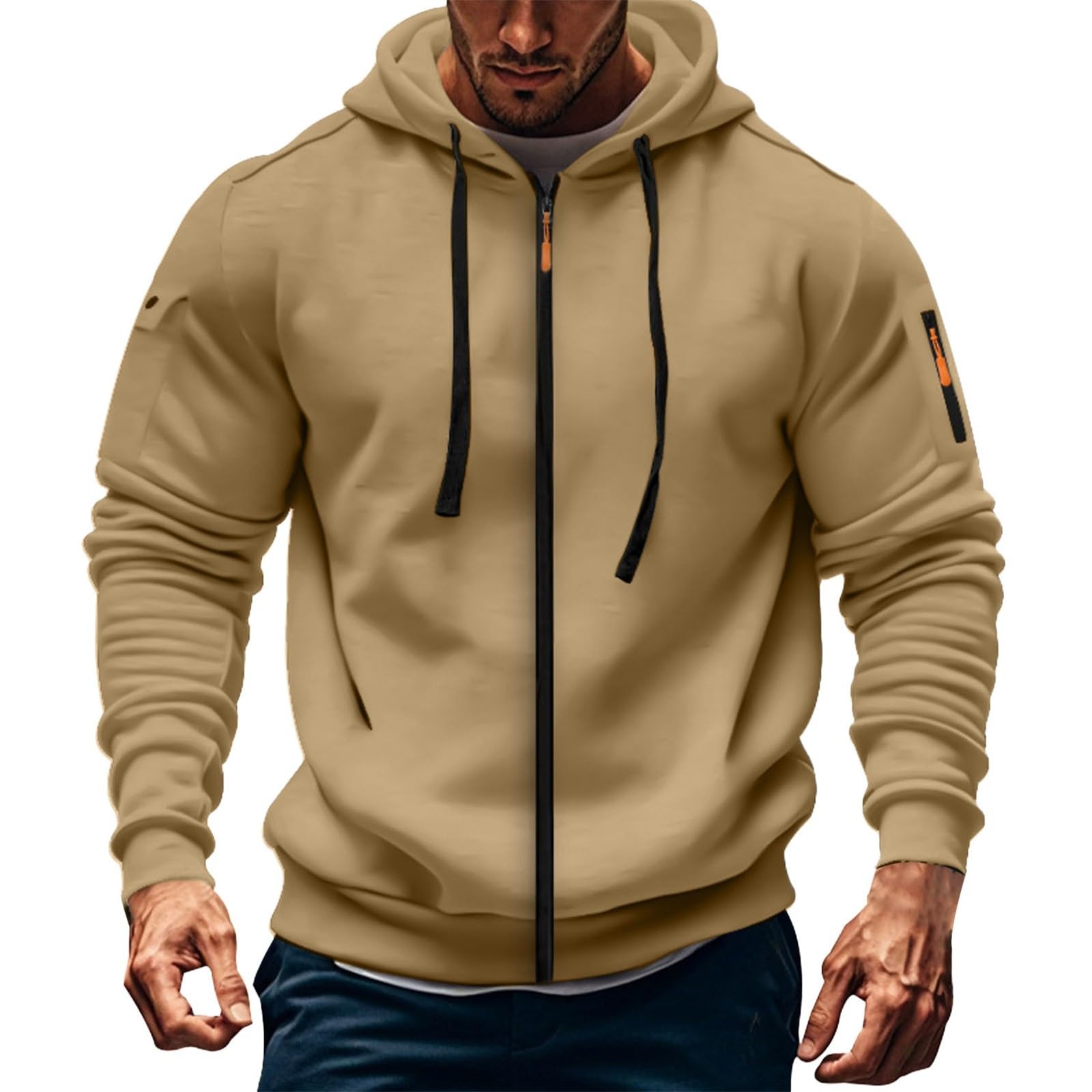 Men's Women's Casual Zip Hoodie Oversized