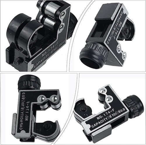 Miniatura 6 de Mini herramienta de corte de tubos de acero, mini cortador de tubos de 1/8 a 1-1/8 pulgadas (0.118-1.102 in), cortador de tubos para aluminio de