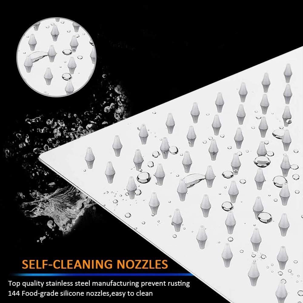 ZAPbagHOLED-Pommeau De Douche Pluie En Acier Inoxydable, Ultra-fin, Sans Bras