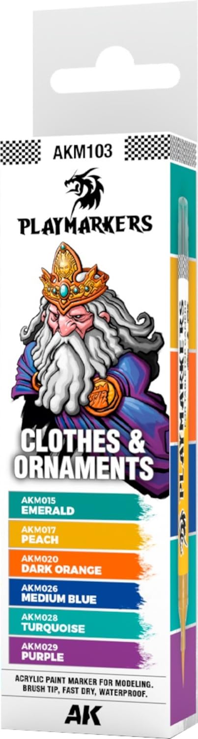 AK Interactive PLAYMARKERS Set AKM103 Clothes & Ornaments (6X)
