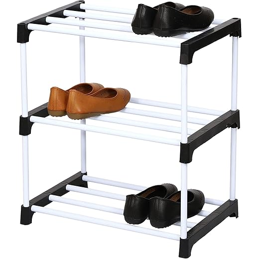 Multipurpose Foldable Shoe Rack - 3-Shelf